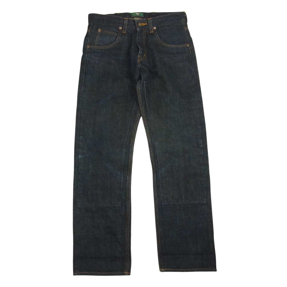 ブラック ベア ブランド 実名復刻 ダブルニー デニム パンツ インディゴブルー系 32【中古】