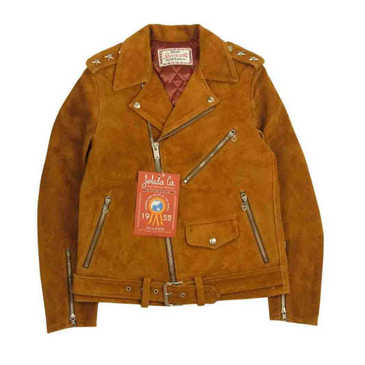 JELADO ジェラード SG13411 Rebel Jacket HORSE LEATHE レベル ジャケット ポニー ホース スエード レザー ライダース ジャケット サンド系 S【中古】