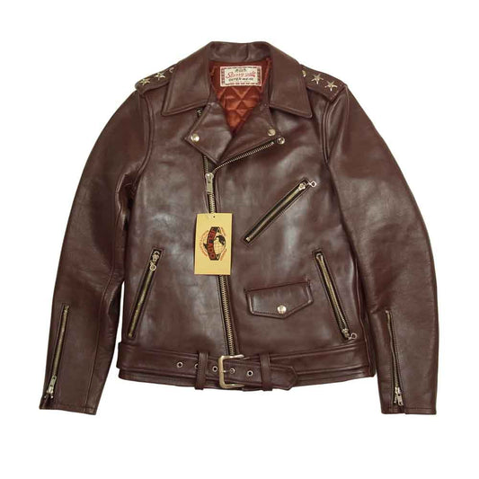 JELADO ジェラード SG13411 Rebel Jacket HORSE LEATHE レベル ジャケット ホース レザー ライダース ジャケット ワインレッド系 XS【中古】