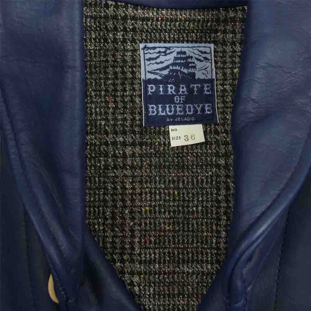 JELADO ジェラード AG33456 PIRATE OF BLUE DYE VANQUISH ヴァンキッシュ カウハイド レザー ジャケット インディゴ インディゴブルー系 36【新古品】【未使用】【中古】