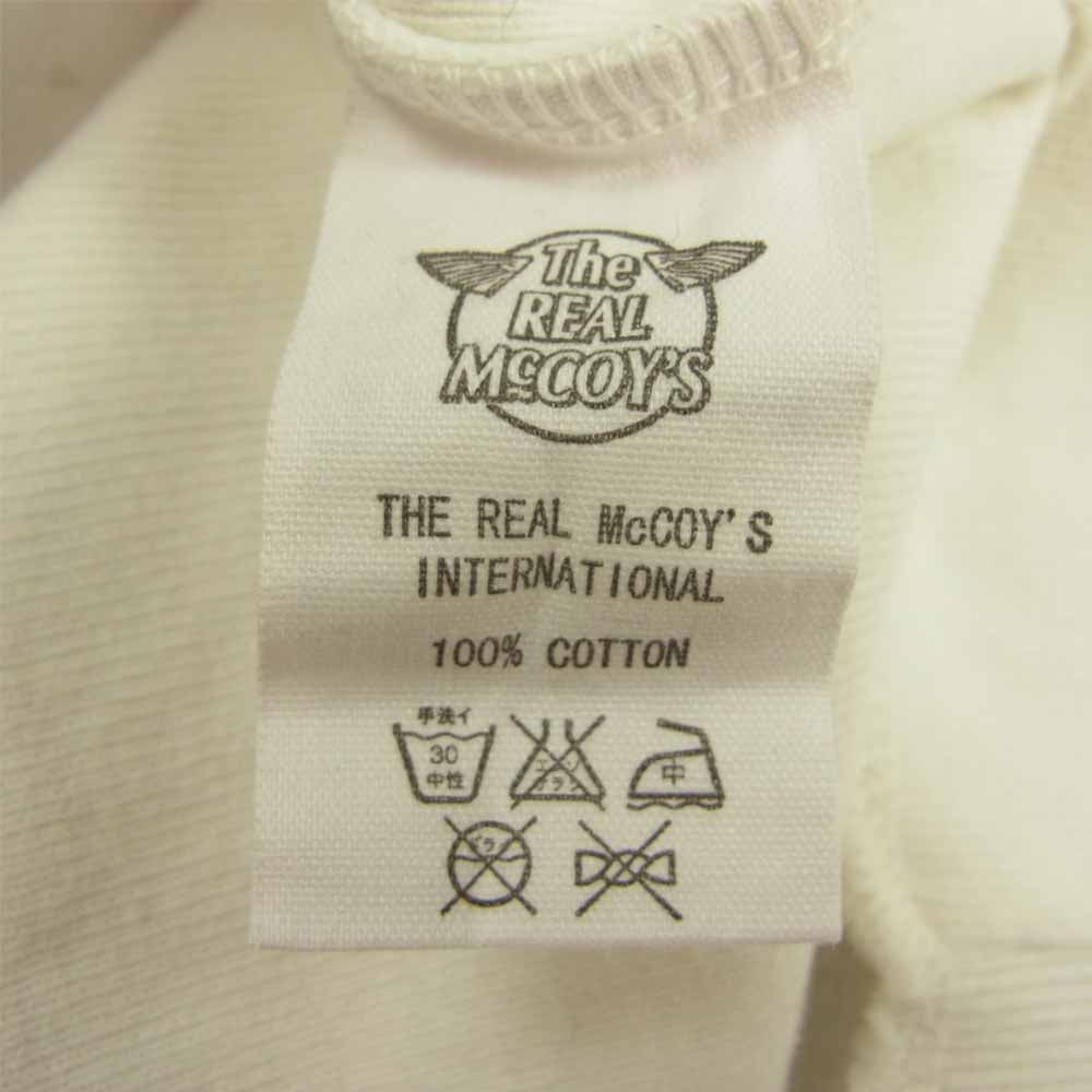 The REAL McCOY'S ザリアルマッコイズ JOE McCOY ジョーマッコイ BALL PARK ヘンリーネック カットソー ホワイト系 M【中古】