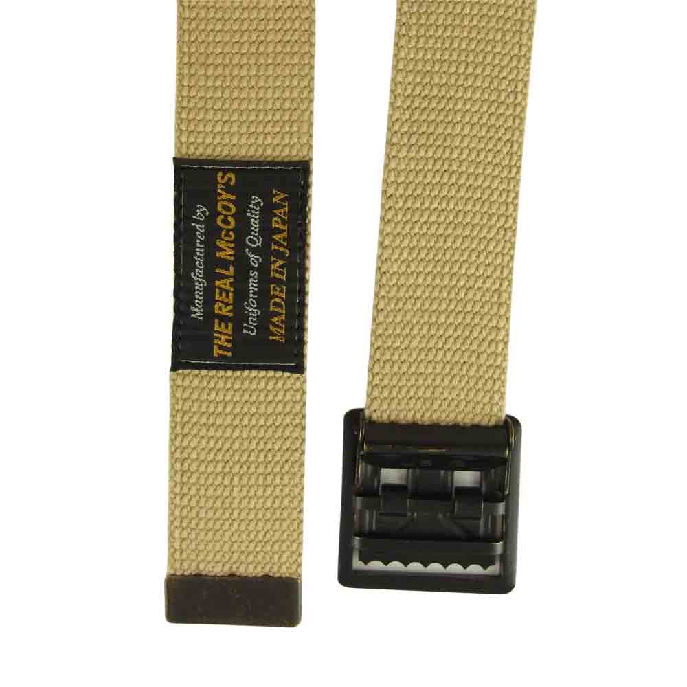 The REAL McCOY'S ザリアルマッコイズ BELT WEB WAIST ミリタリー ウェブ ベルト ベージュ系【中古】