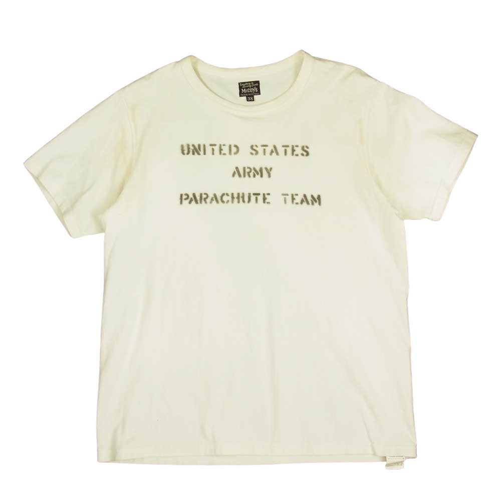 The REAL McCOY'S ザリアルマッコイズ ステンシル プリント Tシャツ ホワイト系 M【中古】