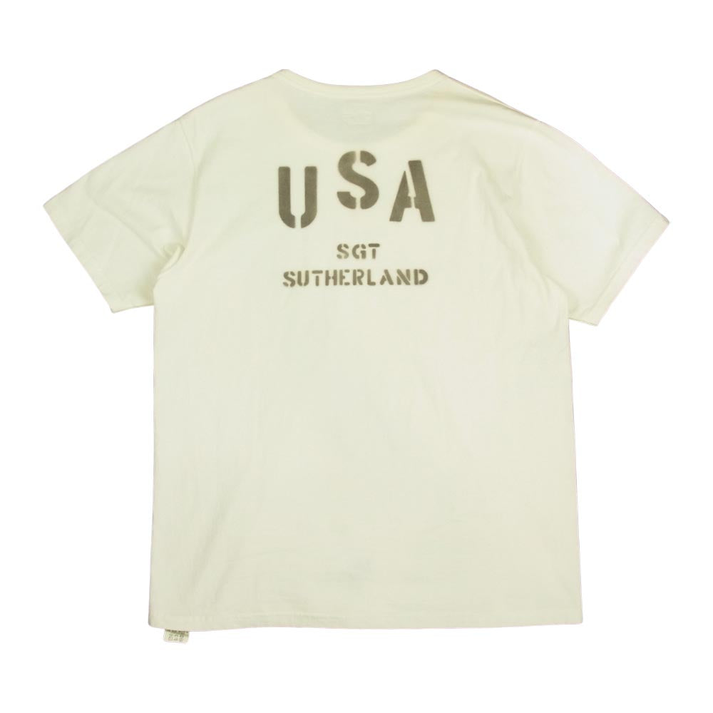 The REAL McCOY'S ザリアルマッコイズ ステンシル プリント Tシャツ ホワイト系 M【中古】