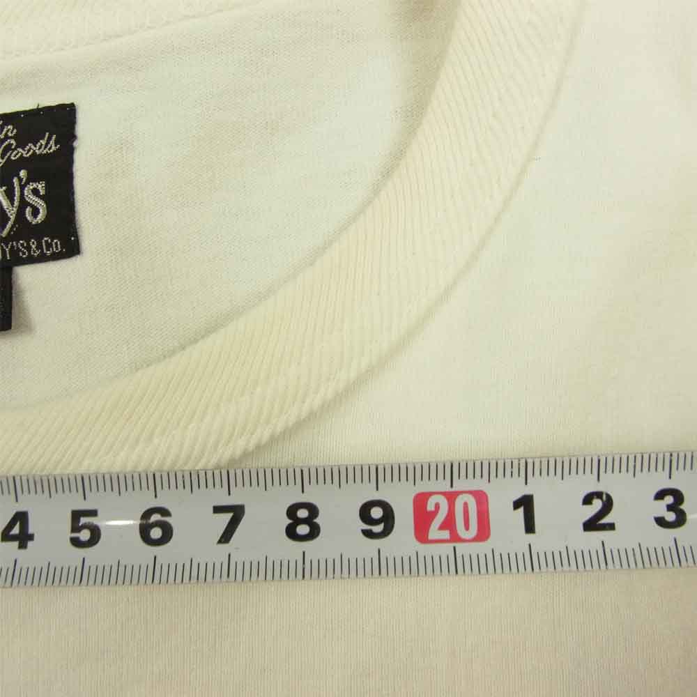 The REAL McCOY'S ザリアルマッコイズ ステンシル プリント Tシャツ ホワイト系 M【中古】