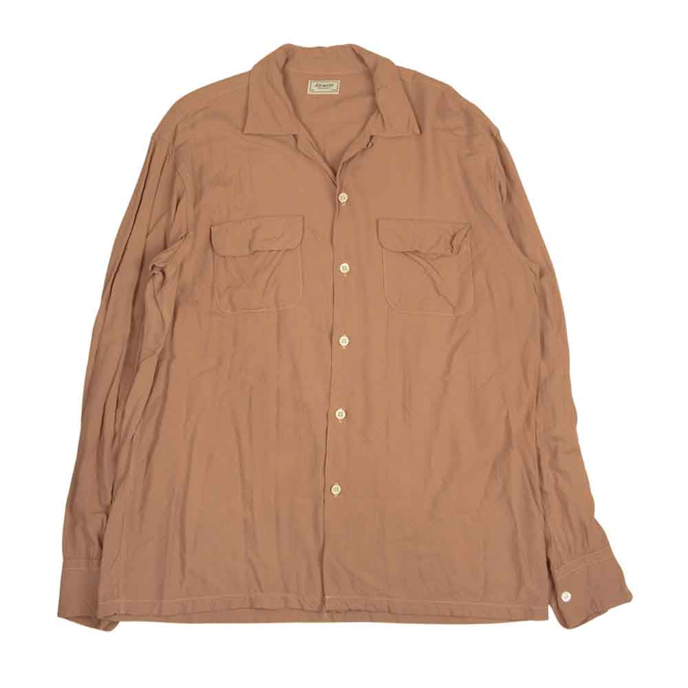 The REAL McCOY'S ザリアルマッコイズ JOE McCOY ジョーマッコイ OPEN COLLAR RAYON SHIRT オープンカラー レーヨン シャツ ピンク系 M【中古】