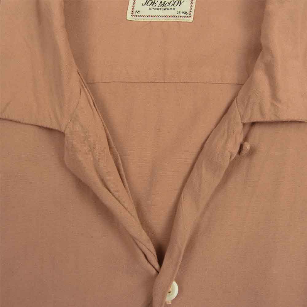 The REAL McCOY'S ザリアルマッコイズ JOE McCOY ジョーマッコイ OPEN COLLAR RAYON SHIRT オープンカラー レーヨン シャツ ピンク系 M【中古】