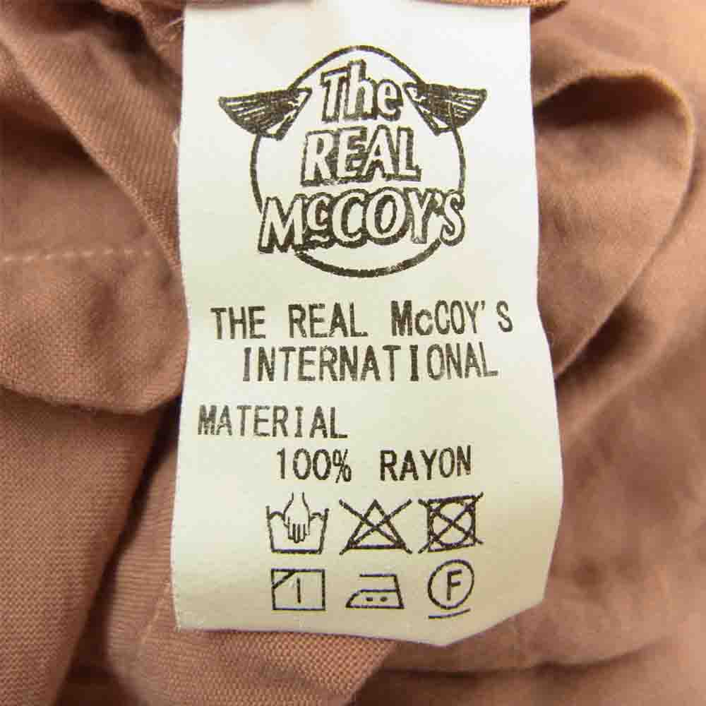 The REAL McCOY'S ザリアルマッコイズ JOE McCOY ジョーマッコイ OPEN COLLAR RAYON SHIRT オープンカラー レーヨン シャツ ピンク系 M【中古】