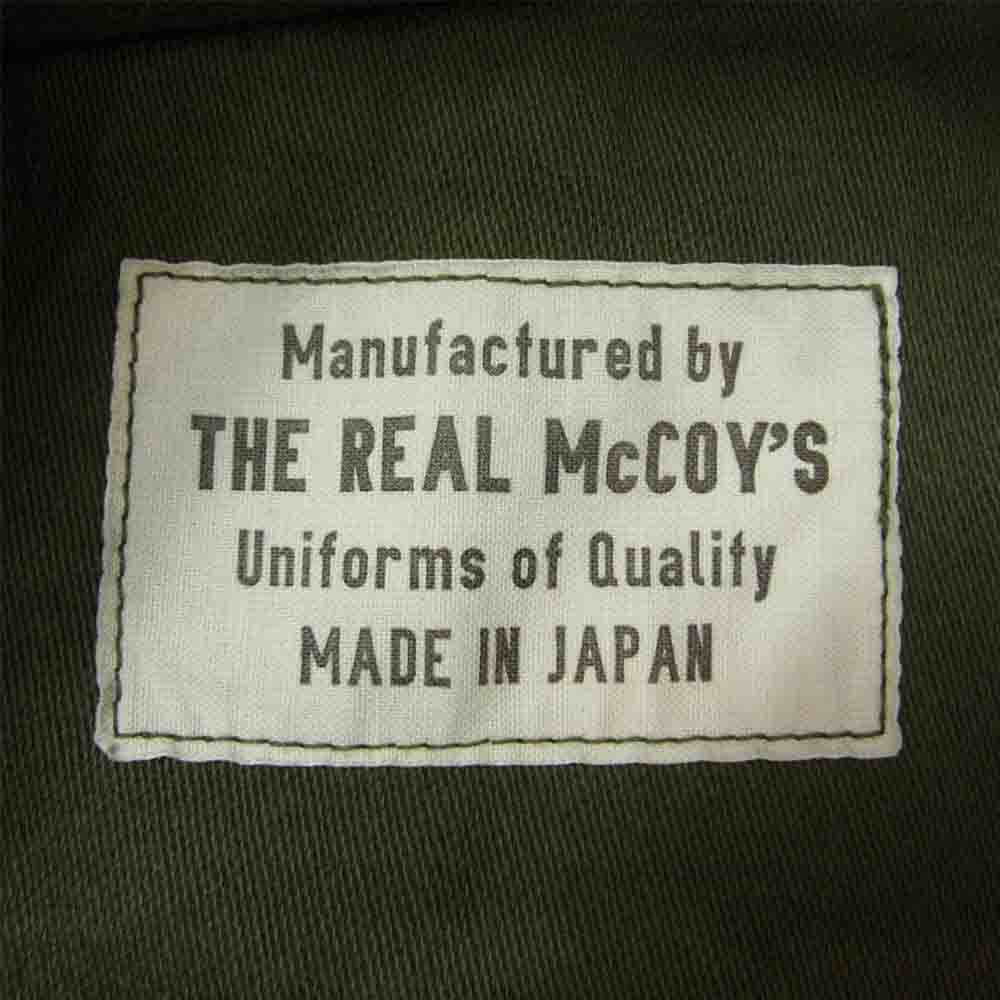 The REAL McCOY'S ザリアルマッコイズ SHIRTS MAN'S COTTON SATEEN GREEN SHADE 107 ユーティリティ シャツ ミリタリー シャツ カーキ系 16【中古】