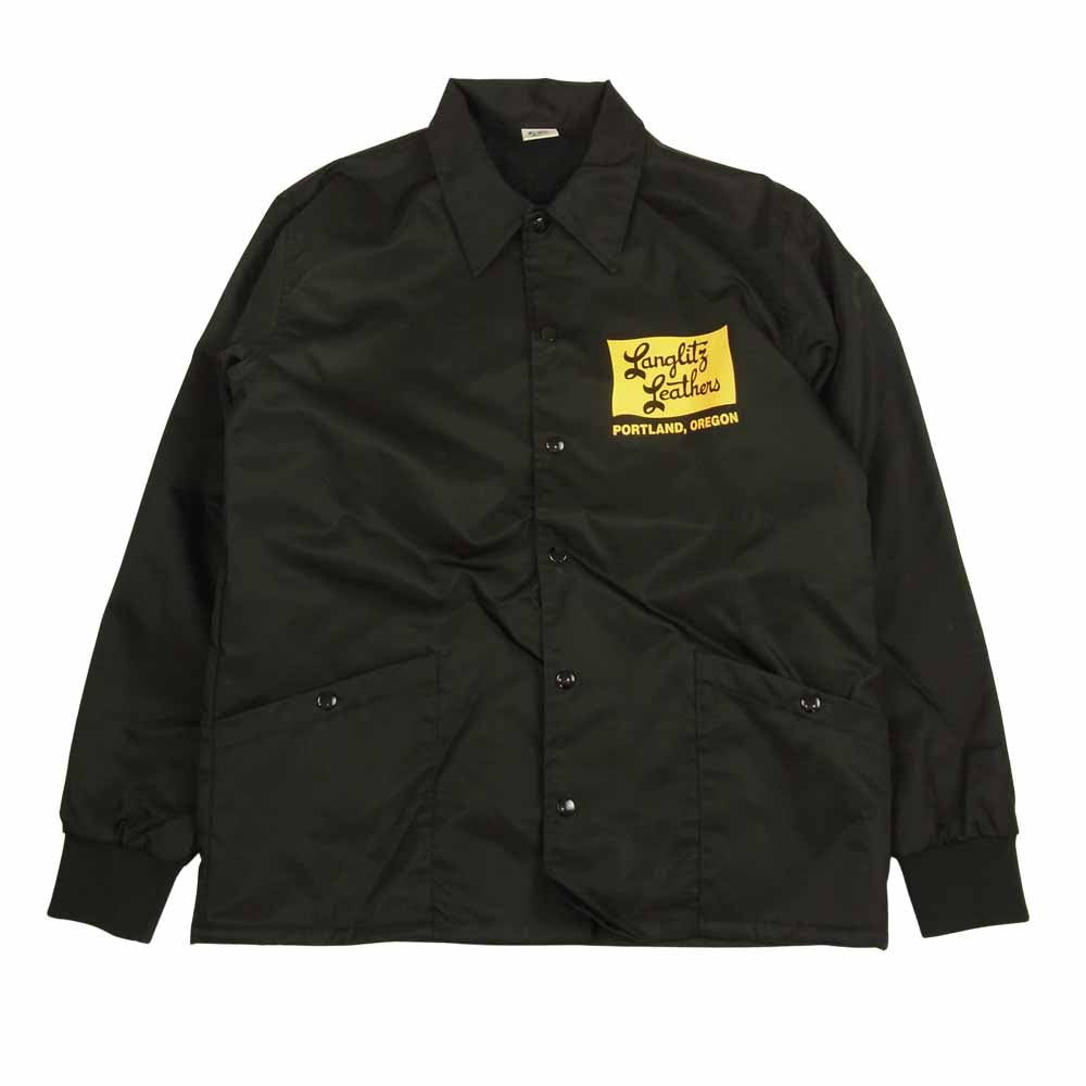 LANGLITZ LEATHERS ラングリッツレザーズ LL-WINDBREAKER TypeO ウインドブレーカー 長袖 プリント コーチ ジャケット ブラック系 L【中古】