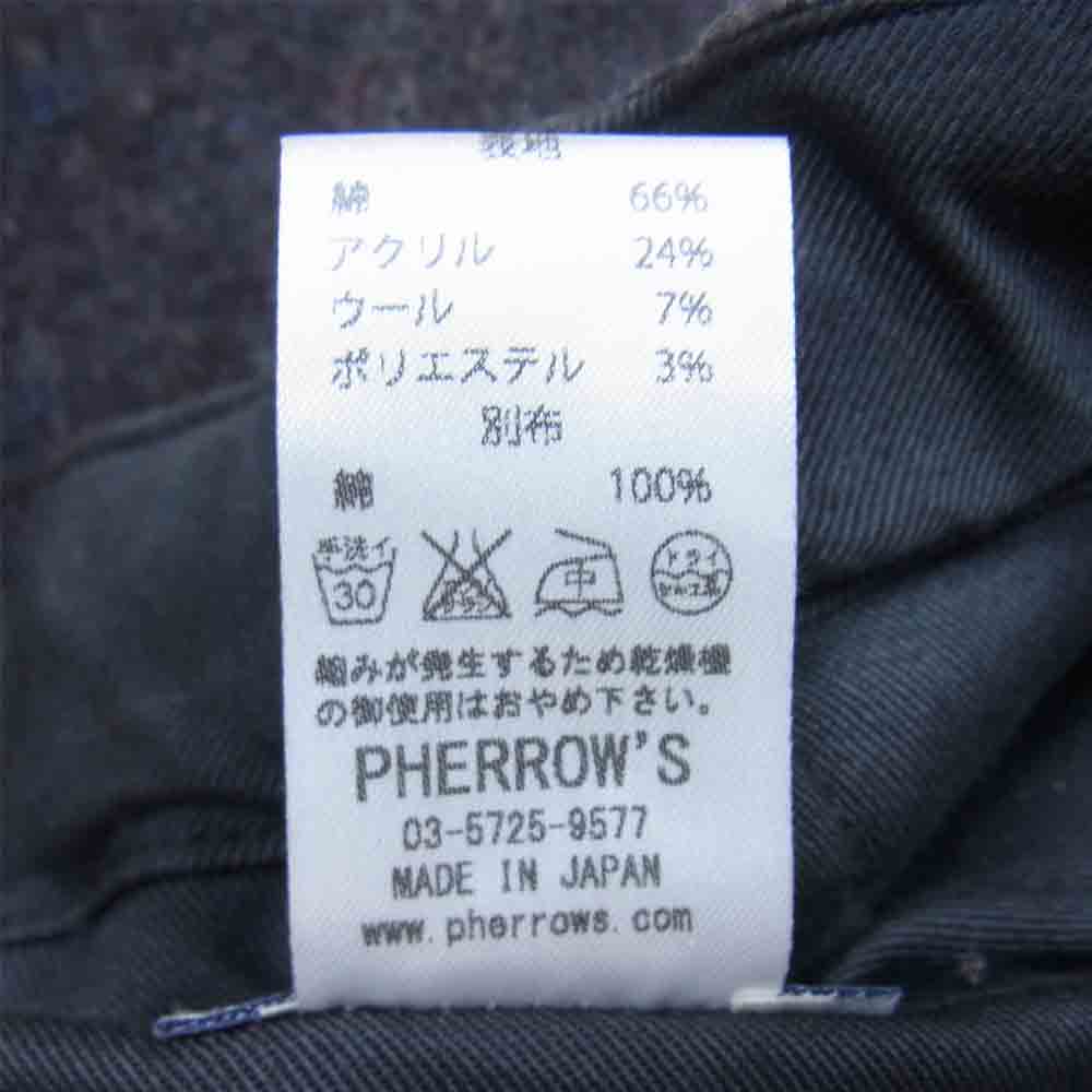 Pherrow's フェローズ ウール イージー パンツ ダークブラウン系 S【中古】