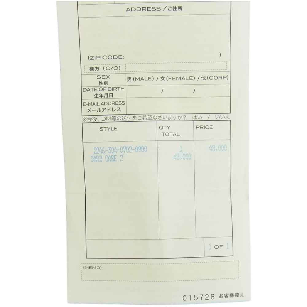 CHROME HEARTS クロムハーツ（原本有） CARD CASE 2 カードケース ブラック系【中古】