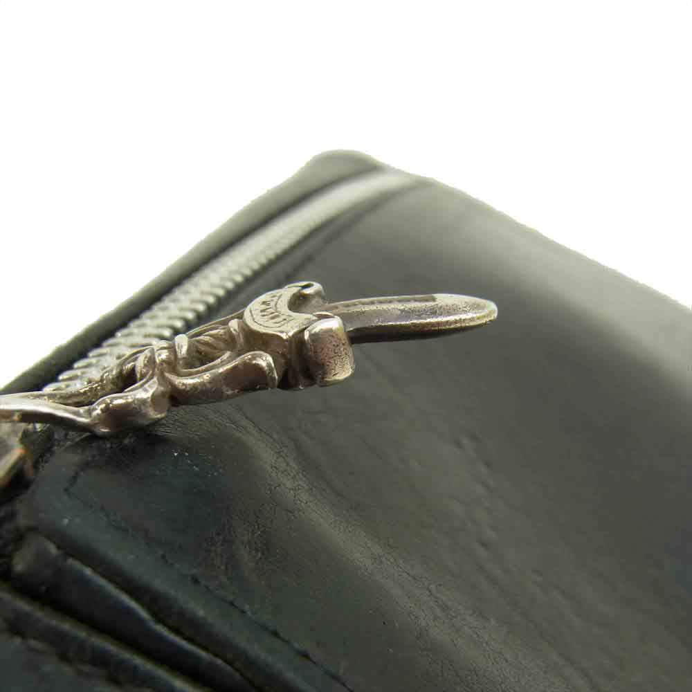 CHROME HEARTS クロムハーツ（原本有） WAVE WALLET ウェーブウォレット クロスボールボタン ブラック系【中古】