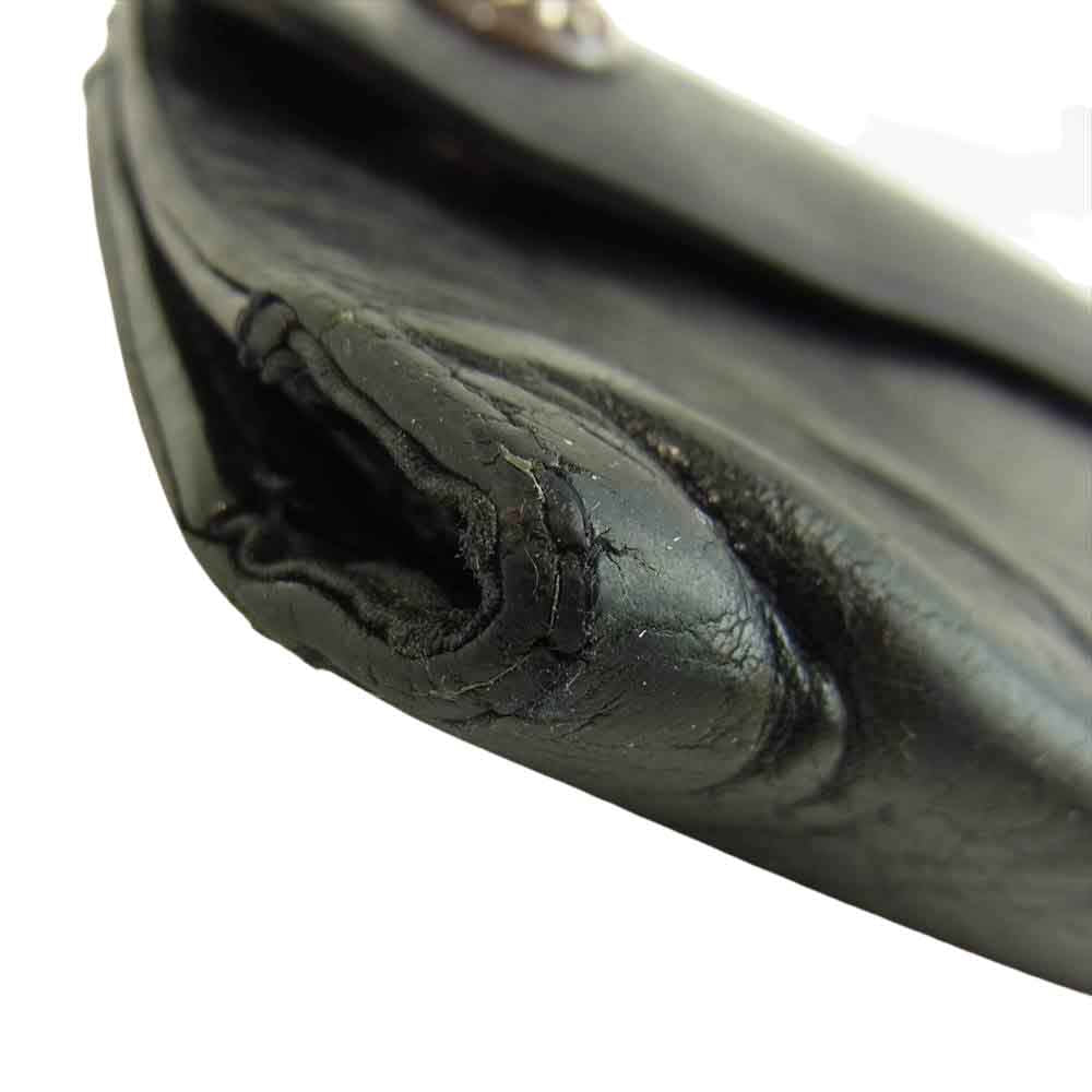 CHROME HEARTS クロムハーツ（原本有） WAVE WALLET ウェーブウォレット クロスボールボタン ブラック系【中古】