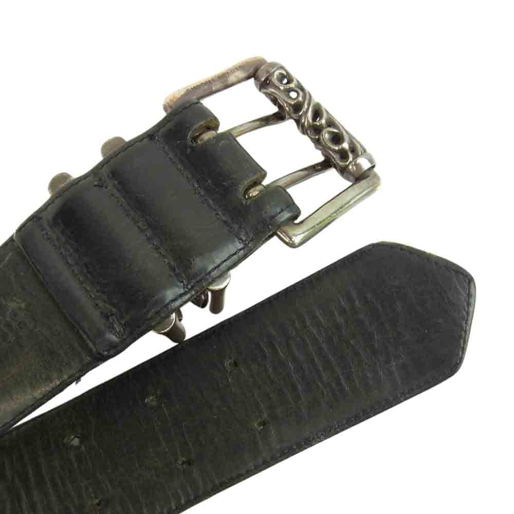 CHROME HEARTS クロムハーツ（原本無） BLT ROLLER 2 ダブルピース ローラー ベルト ブラック系【中古】