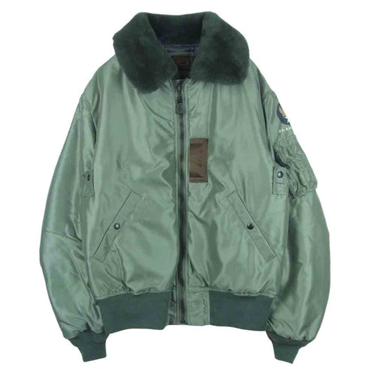 The REAL McCOY'S ザリアルマッコイズ TYPE B-15D MFG.Co. フライト ボンバー ミリタリー ジャケット カーキ系 42【美品】【中古】