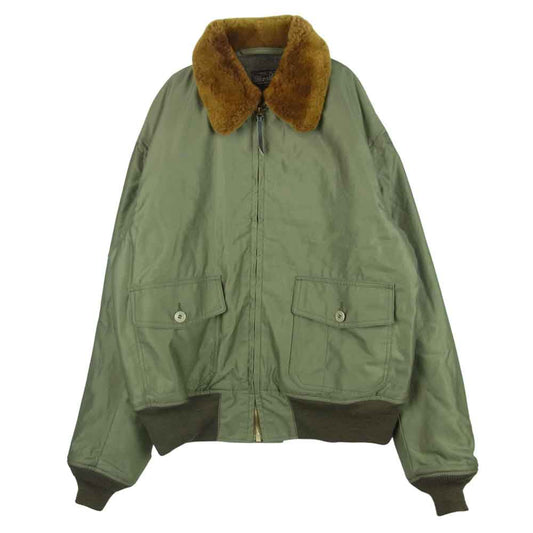 The REAL McCOY'S ザリアルマッコイズ TYPE B-10 MFG.Co. フライト ミリタリー ジャケット カーキ系 44【美品】【中古】