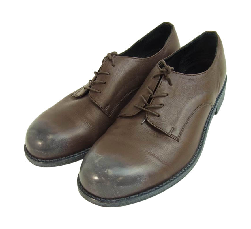 PADRONE パドローネ PU8586-2005-17A NICOLO ハイスタンダードライン ダービー レザー プレーントゥ シューズ ブラウン系 42【中古】