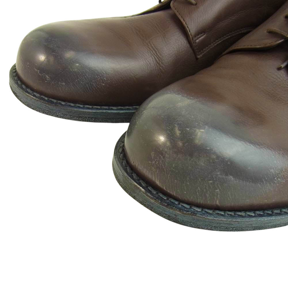 PADRONE パドローネ PU8586-2005-17A NICOLO ハイスタンダードライン ダービー レザー プレーントゥ シューズ ブラウン系 42【中古】