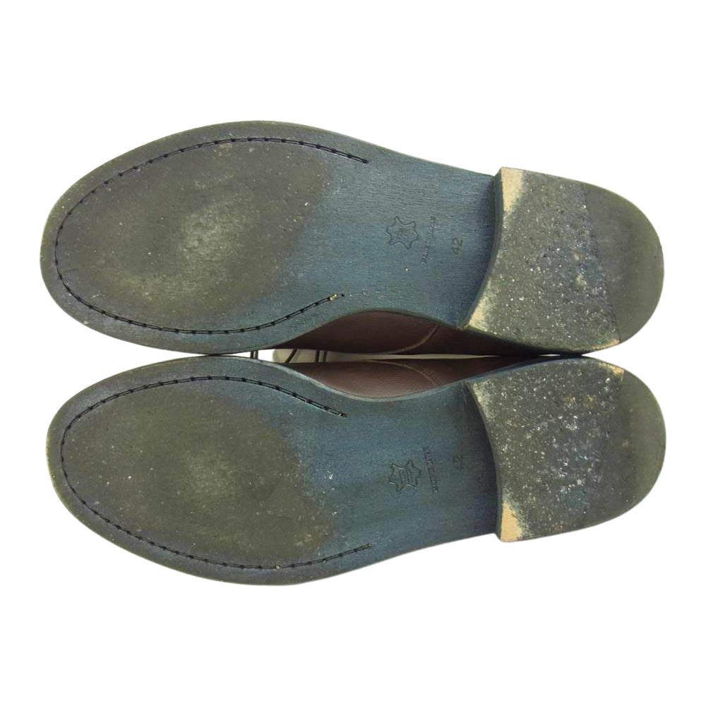 PADRONE パドローネ PU8586-2005-17A NICOLO ハイスタンダードライン ダービー レザー プレーントゥ シューズ ブラウン系 42【中古】