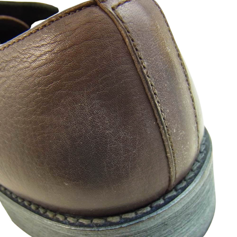 PADRONE パドローネ PU8586-2005-17A NICOLO ハイスタンダードライン ダービー レザー プレーントゥ シューズ ブラウン系 42【中古】