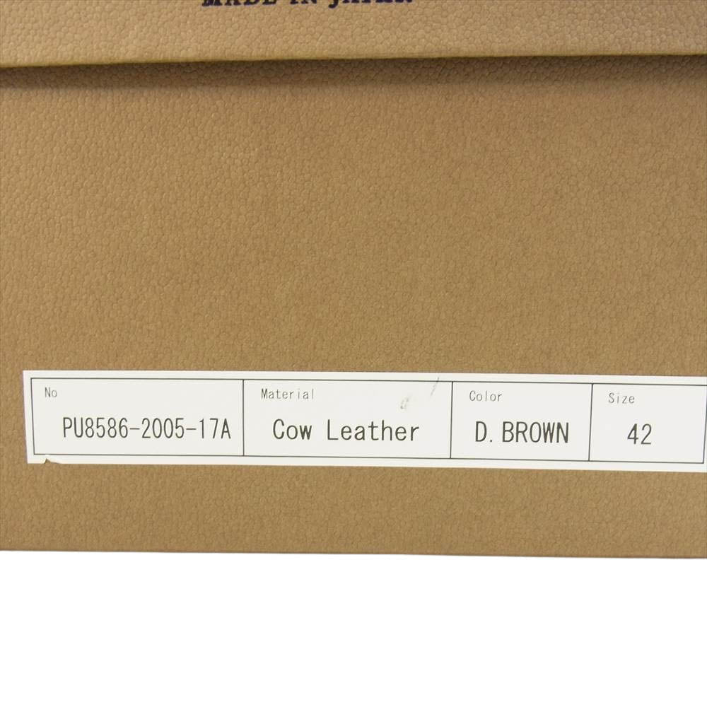 PADRONE パドローネ PU8586-2005-17A NICOLO ハイスタンダードライン ダービー レザー プレーントゥ シューズ ブラウン系 42【中古】
