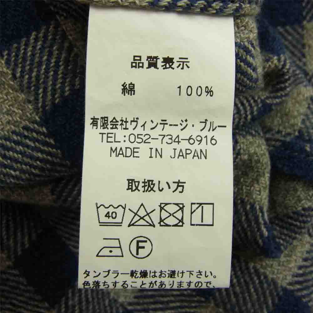 BLACK SIGN ブラックサイン Triple Low Twist Yarn Working Shirt トリプル ロウ ツイスト ヤーン ワーキング シャツ グレー系 ネイビー系 38【中古】