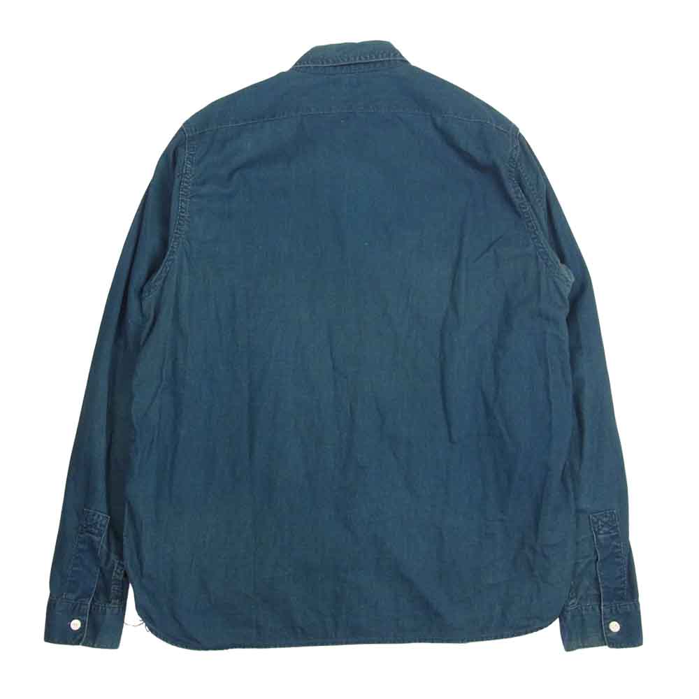 The REAL McCOY'S ザリアルマッコイズ THE DOUBLE DIAMOND ザ ダブルダイヤモンド 長袖 ワーク シャツ インディゴブルー系 16【中古】