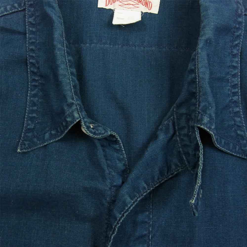 The REAL McCOY'S ザリアルマッコイズ THE DOUBLE DIAMOND ザ ダブルダイヤモンド 長袖 ワーク シャツ インディゴブルー系 16【中古】