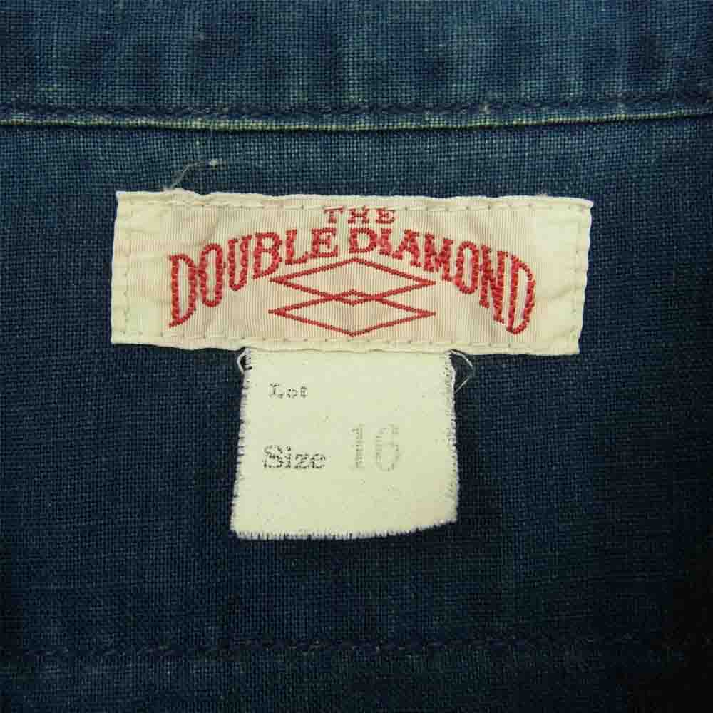 The REAL McCOY'S ザリアルマッコイズ THE DOUBLE DIAMOND ザ ダブルダイヤモンド 長袖 ワーク シャツ インディゴブルー系 16【中古】