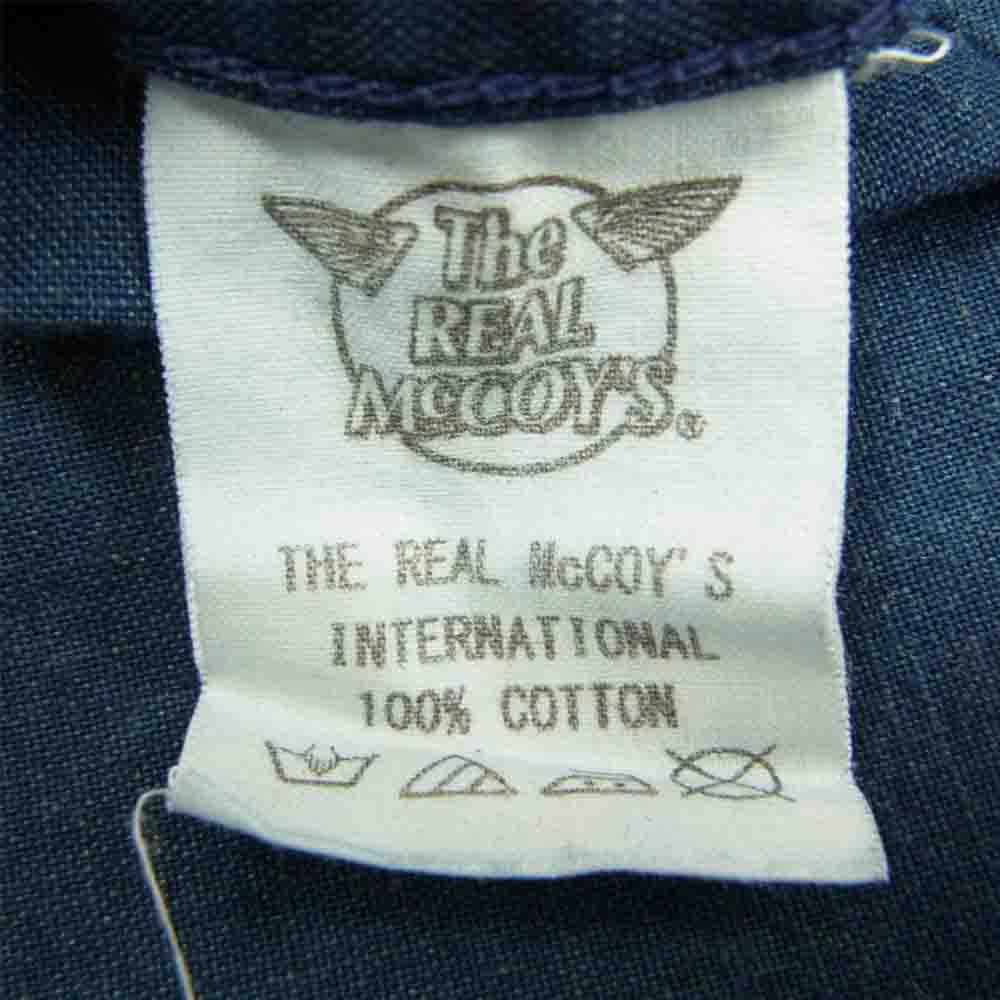 The REAL McCOY'S ザリアルマッコイズ THE DOUBLE DIAMOND ザ ダブルダイヤモンド 長袖 ワーク シャツ インディゴブルー系 16【中古】