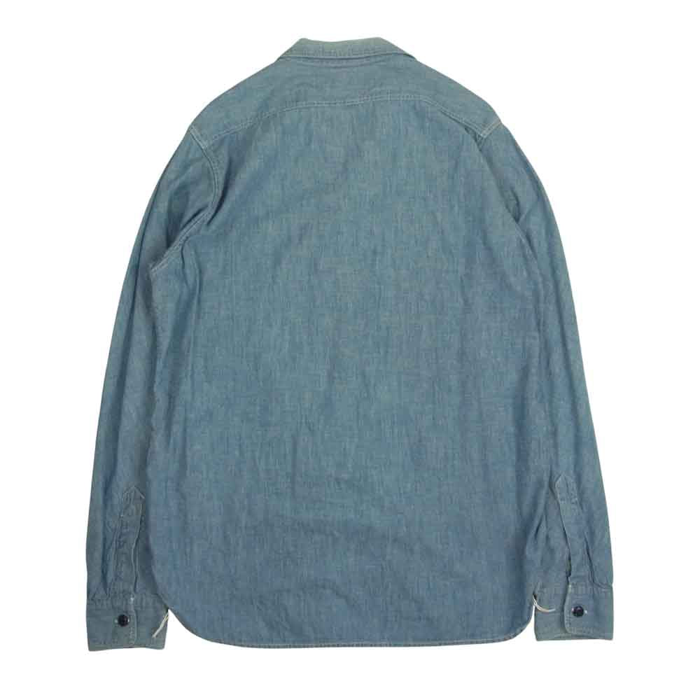 The REAL McCOY'S ザリアルマッコイズ U.S.N. CHAMBRAY SHIRT L/S シャンブレー ミリタリー シャツ 長袖シャツ インディゴブルー系 16【中古】