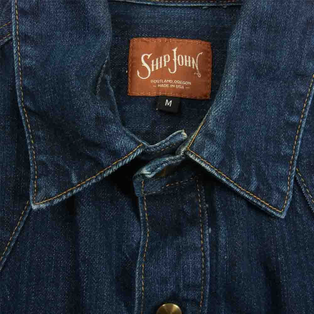 シップジョン Townes Western Shirt デニム ウエスタン シャツ インディゴブルー系 M【中古】