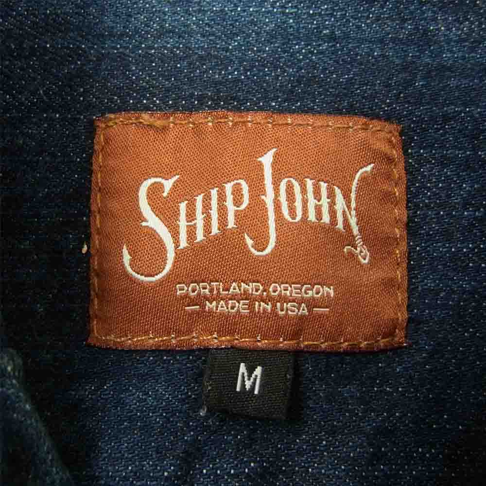 シップジョン Townes Western Shirt デニム ウエスタン シャツ インディゴブルー系 M【中古】