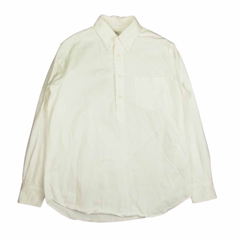 The REAL McCOY'S ザリアルマッコイズ JOE McCOY ジョーマッコイ PULL OVER BUTTON DOWN SHIRT プルオーバー ボタンダウン 長袖 シャツ ホワイト系 M【中古】