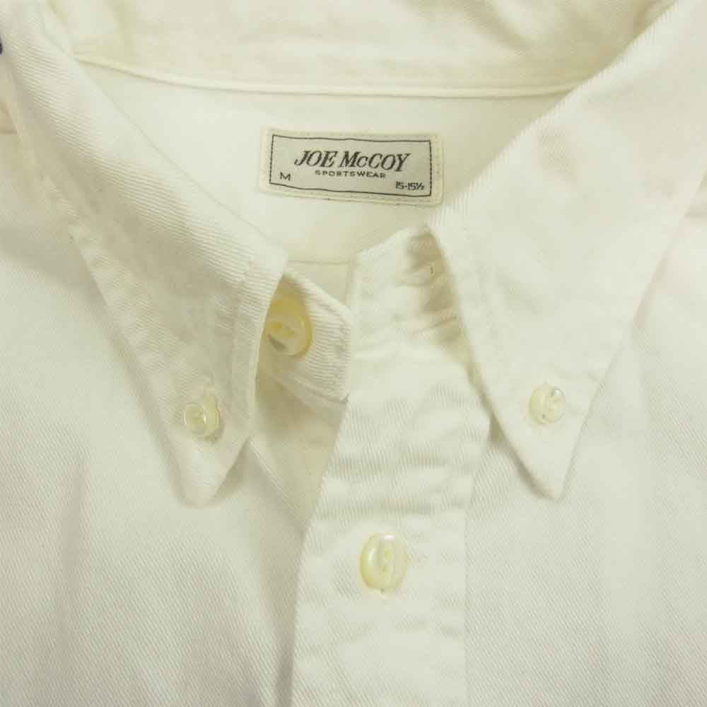 The REAL McCOY'S ザリアルマッコイズ JOE McCOY ジョーマッコイ PULL OVER BUTTON DOWN SHIRT プルオーバー ボタンダウン 長袖 シャツ ホワイト系 M【中古】