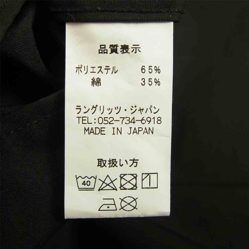 LANGLITZ LEATHERS ラングリッツレザーズ Long Sleeve Work Shirts TypeA ヘビーウエイトTC ウェザー 長袖 ワーク シャツ ブラック ブラック系 L【中古】