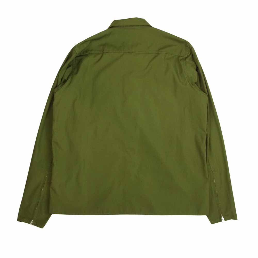 LANGLITZ LEATHERS ラングリッツレザーズ Long Sleeve Work Shirts TypeA ヘビーウエイトTC ウェザー 長袖 ワーク シャツ  カーキ カーキ系 L【中古】