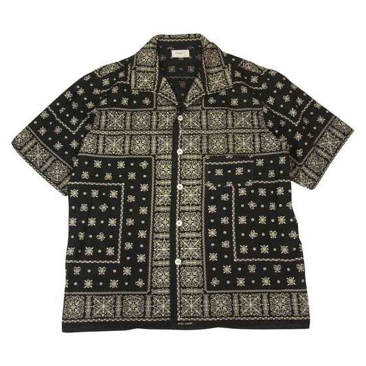 The REAL McCOY'S ザリアルマッコイズ JOE McCoy ジョーマッコイ Bandana Shirt バンダナ 半袖 オープン シャツ ブラック系 M【美品】【中古】