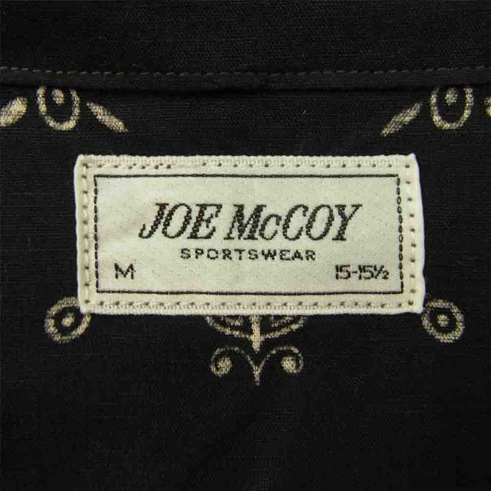 The REAL McCOY'S ザリアルマッコイズ JOE McCoy ジョーマッコイ Bandana Shirt バンダナ 半袖 オープン シャツ ブラック系 M【美品】【中古】