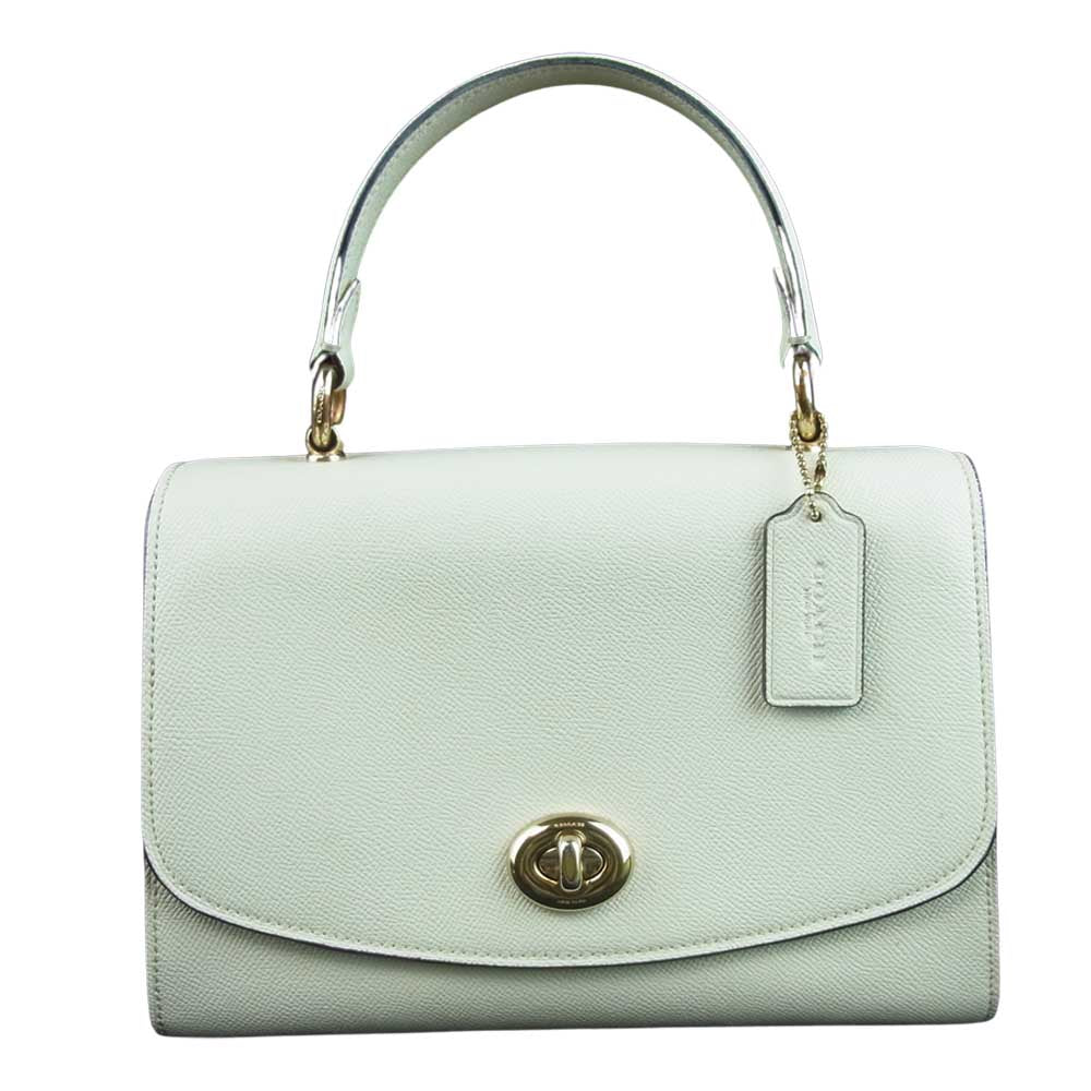 COACH コーチ B2057-F76618 2WAY レザー ショルダー ハンド バッグ オフホワイト系【中古】