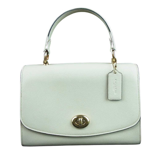 COACH コーチ B2057-F76618 2WAY レザー ショルダー ハンド バッグ オフホワイト系【中古】