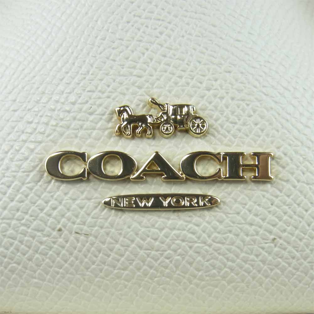 COACH コーチ B2057-F76618 2WAY レザー ショルダー ハンド バッグ オフホワイト系【中古】