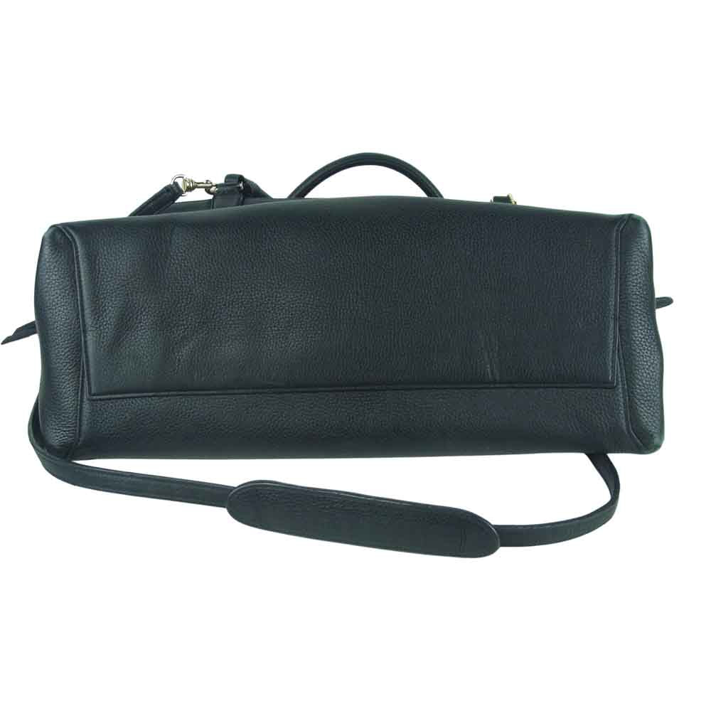 COACH コーチ A1469 28160 ボロー 2WAY レザー ショルダー ハンド バッグ ブラック系【中古】