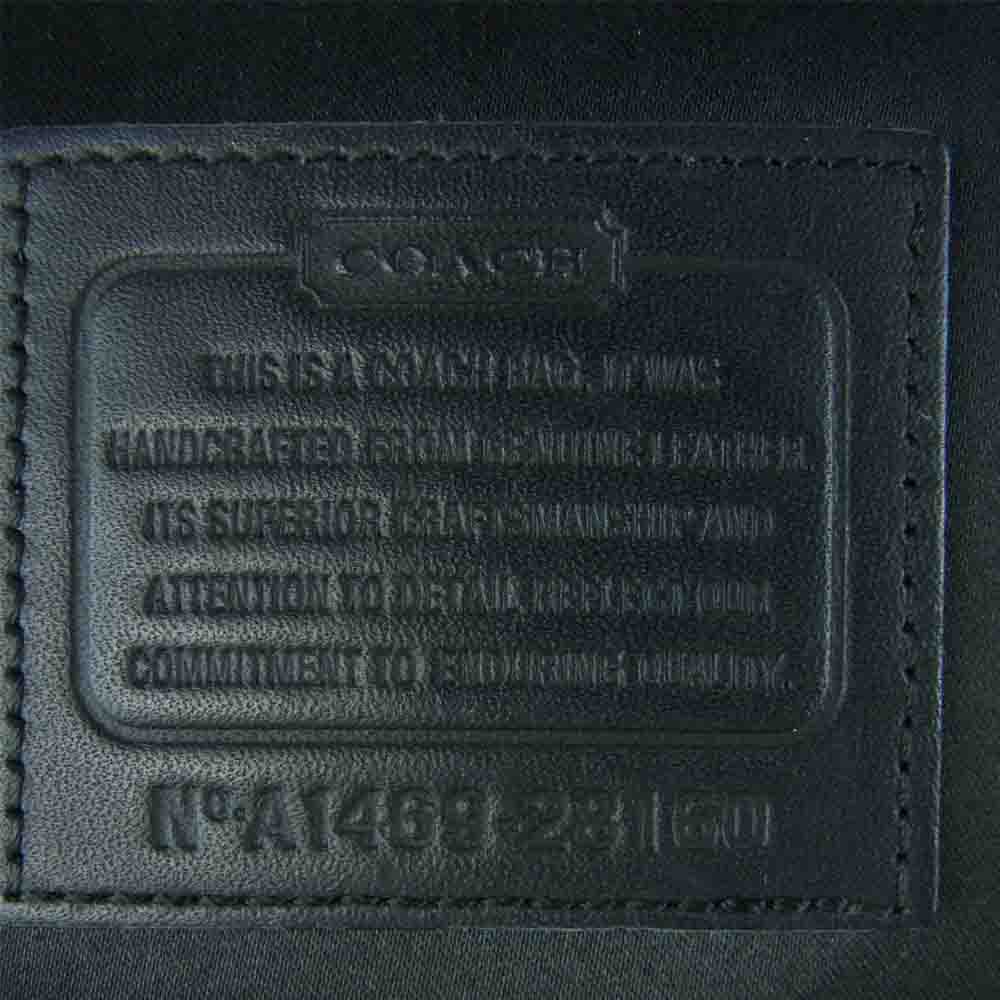 COACH コーチ A1469 28160 ボロー 2WAY レザー ショルダー ハンド バッグ ブラック系【中古】