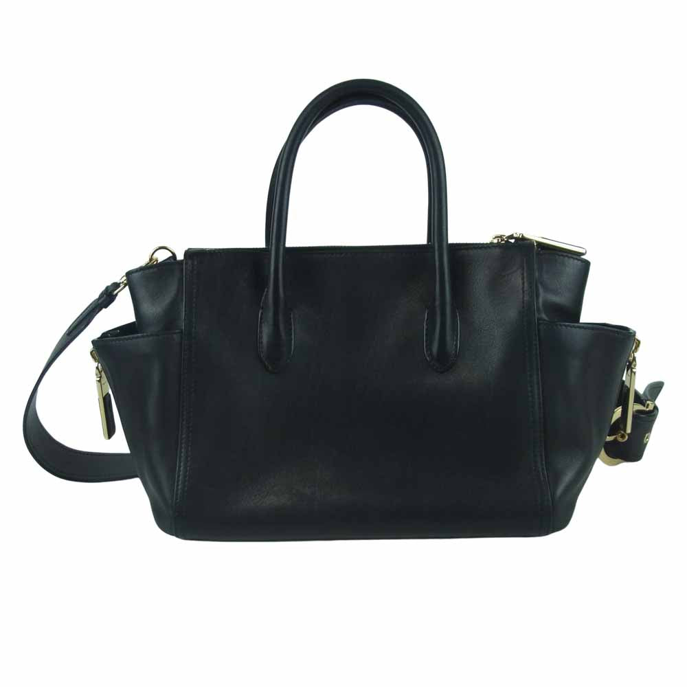 Salvatore Ferragamo サルヴァトーレフェラガモ 2WAY レザー ショルダー ハンド バッグ イタリア製 ブラック系【中古】