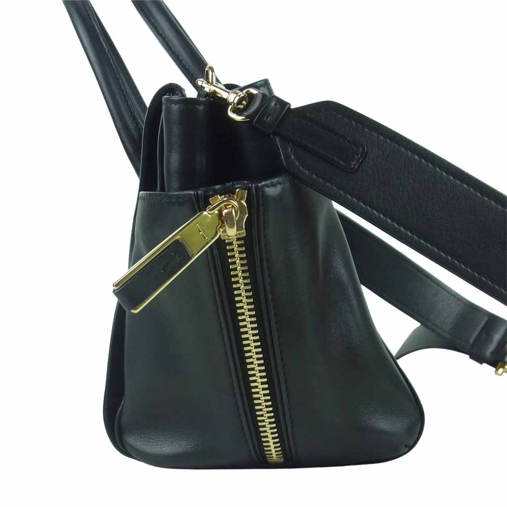 Salvatore Ferragamo サルヴァトーレフェラガモ 2WAY レザー ショルダー ハンド バッグ イタリア製 ブラック系【中古】