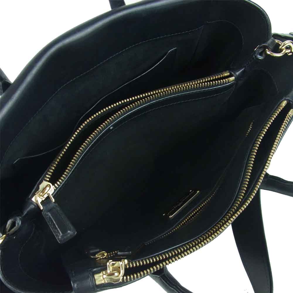 Salvatore Ferragamo サルヴァトーレフェラガモ 2WAY レザー ショルダー ハンド バッグ イタリア製 ブラック系【中古】