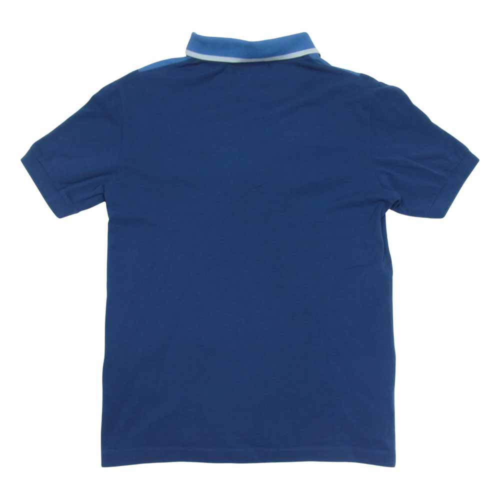 RAF SIMONS ラフシモンズ × FRED PERRY フレッドペリー SM5132 Polo Shirt コントラスト インサート 胸パッチ 刺繍 ポロ 半袖 シャツ ブルー系 36【中古】
