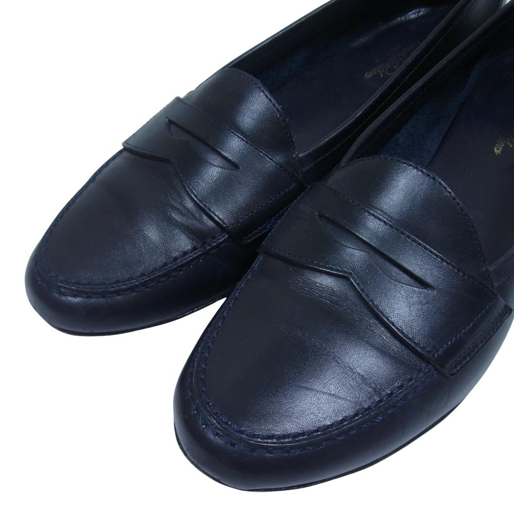 Brooks Brothers ブルックスブラザーズ レザー ローファー パンプス ダークネイビー系 6【中古】